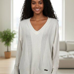 Noel Asmar Equestrian V-neck Very Soft Wool Sweater Size M